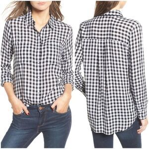 BP The Perfect Shirt Black/White Checkered Sz Med
